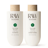 Raw Sugar frente del envase del pack que muestra los frascos y beneficios