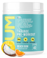RAW Thavage envase frontal mostrando 40 servicios y marca Cbum, claridad sobre dosis
