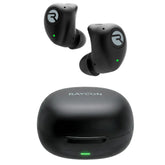 Raycon Fitness vista frontal mostrando diseño compacto y protección IPX7