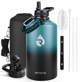 RAYMYLO vista frontal de la botella 128 oz con acabado resistente