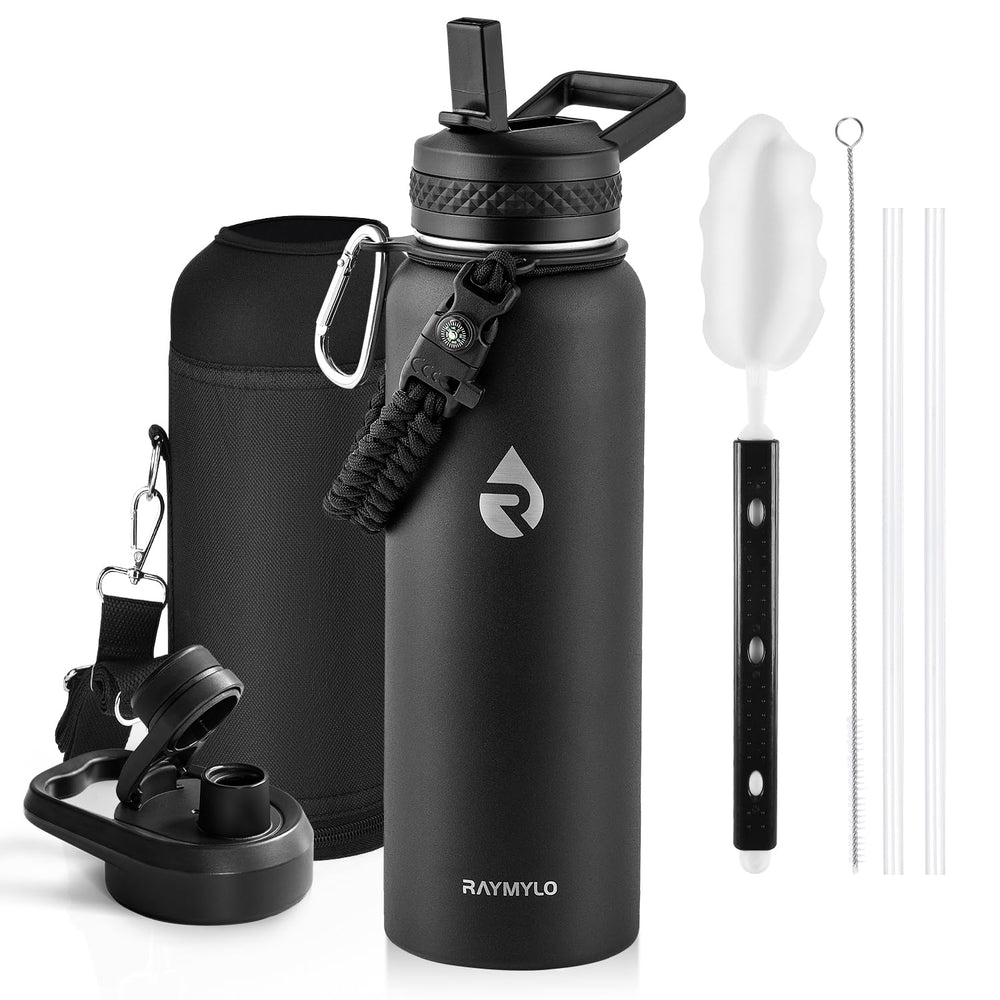 RAYMYLO vista frontal 40 oz mostrando diseño y capacidad duradera