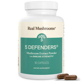 Real Mushrooms frontal del envase mostrando el producto y confianza