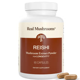 Real Mushrooms frente del empaque mostrando transparencia y calidad
