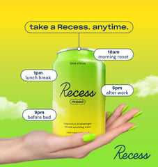 Recess cierre de lata y detalle metálico enfatizando calidad