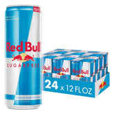 Red Bull Sugarfree vista frontal de lata mostrando marca y diseño, ideal para reconocimiento rápido