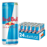 Red Bull lata frontal mostrando diseño y energía inmediata