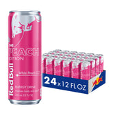 Red Bull lata White Peach al frente mostrando diseño y sabor refrescante