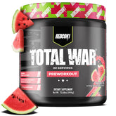 REDCON1 Total War front packaging bottle showing watermelon label and servings benefit