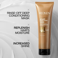 Redken All Soft textura cremosa rica en argán para hidratación intensa