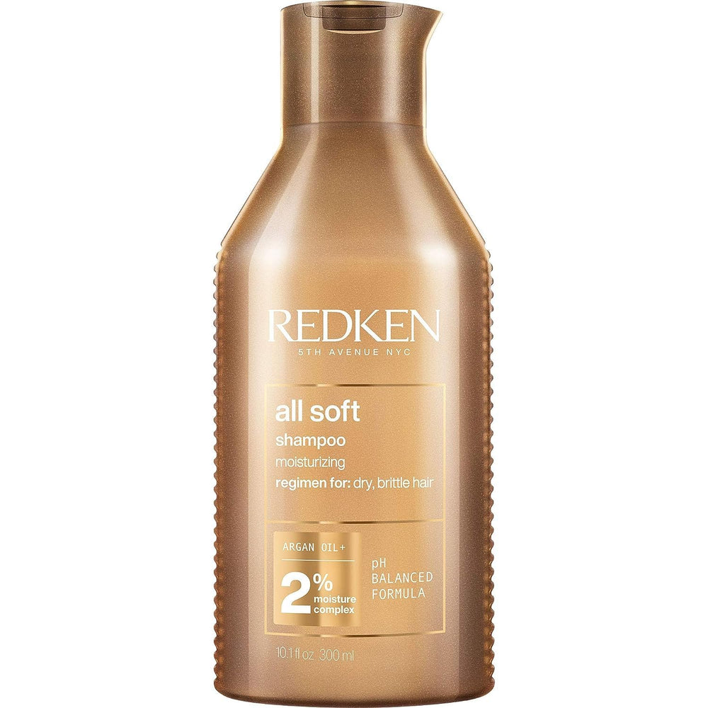 Redken All Soft frontal botella mostrando tamaño y diseño atractivo
