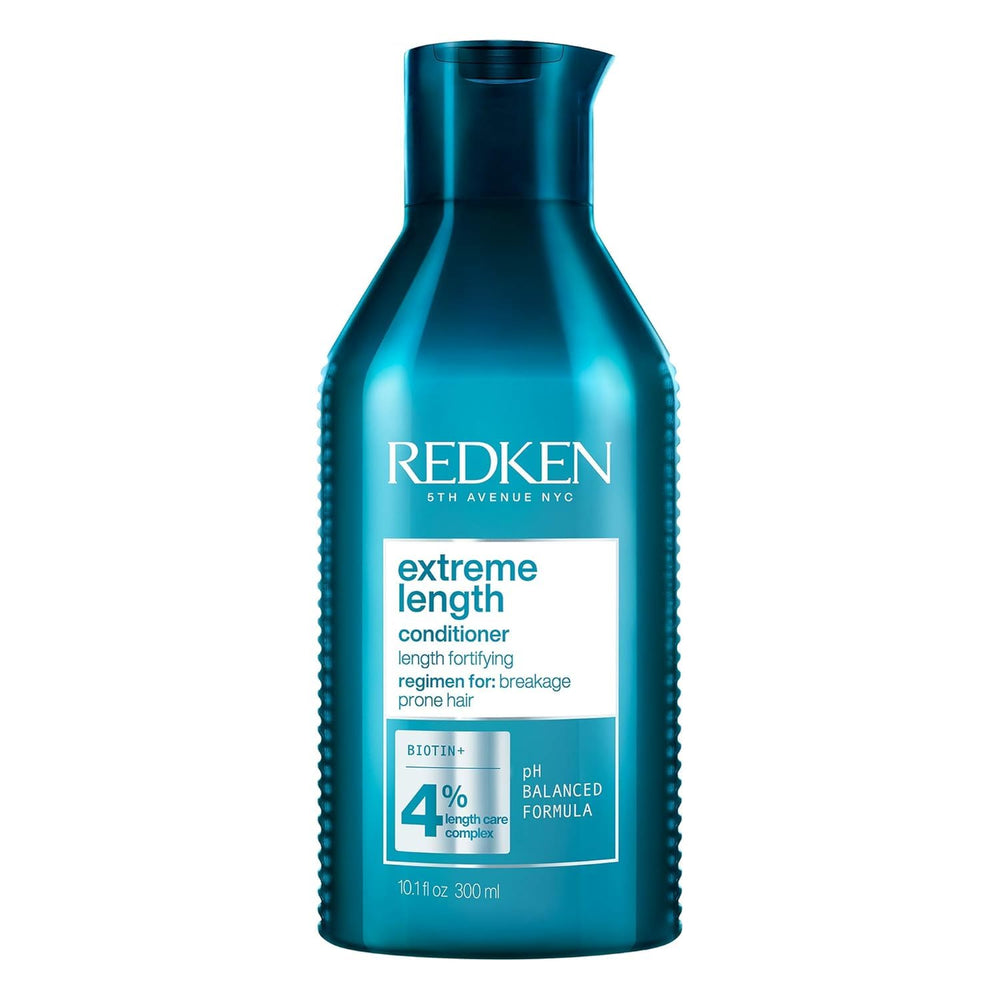 Redken Extreme Length frontal del envase mostrando el tamaño y beneficio fortalecedor