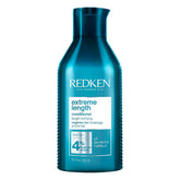Redken Extreme Length frontal del envase mostrando el tamaño y beneficio fortalecedor