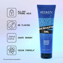 Redken Max Sculpting Gel textura en mano que muestra consistencia
