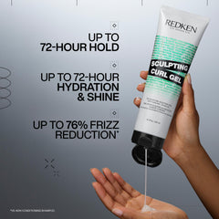Redken textura del gel en primer plano, hidratación visible y ligera.