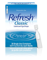 Refresh envase frontal con 30 viales mostrando portabilidad y confianza
