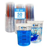Reli. vaso frontal transparente mostrando la capacidad y graduación
