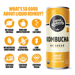 Remedy detalle del cierre y etiqueta que resalta ingredientes simples