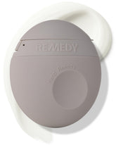 REMEDY envase frontal visible y limpio que transmite cuidado inmediato