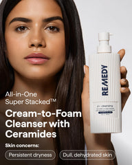 REMEDY etiqueta con ingredientes clave, transparencia y confianza