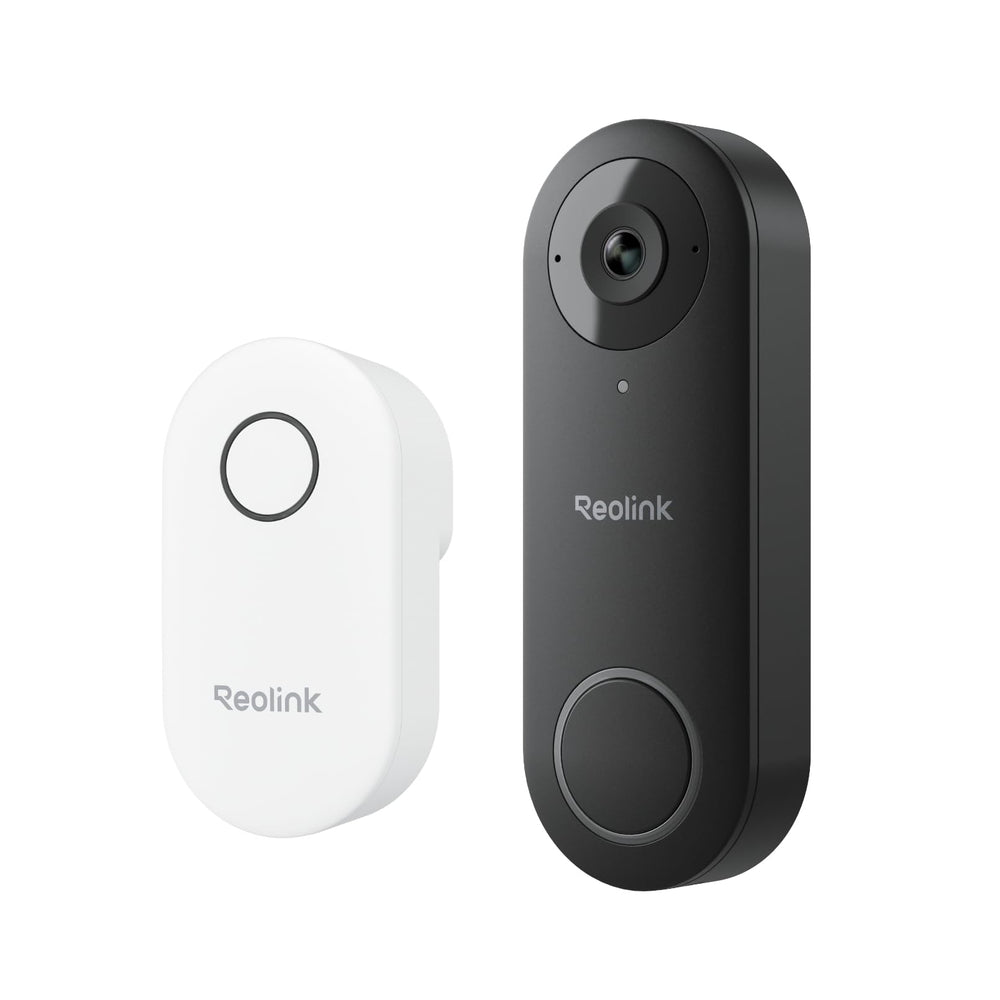 REOLINK timbre frontal instalado en puerta, vigilancia clara y resistente