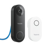 REOLINK timbre frontal exterior mostrando cámara para vigilancia clara