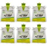 RESCUE! trap front packaging showing six disposable fly catchers and key benefits