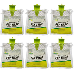 RESCUE! trap front packaging showing six disposable fly catchers and key benefits
