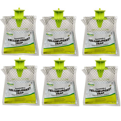 RESCUE! front packaging showing six disposable yellowjacket traps and branding benefit