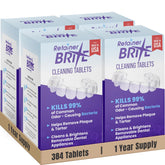 Retainer Brite empaque frontal mostrando cantidad y suministro anual