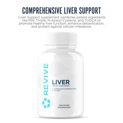 Revive MD etiqueta en primer plano mostrando ingredientes y beneficios clave