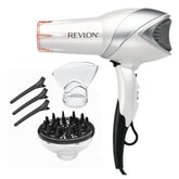REVLON secador frontal blanco mostrando diseño y potencia