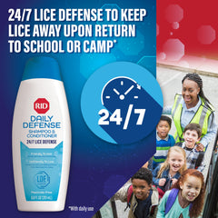 RID botella de champú daily defense para protección 24/7