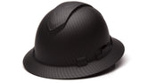 Ridgeline front view matte black graphite showing full brim and protection benefit