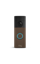 Ring timbre Battery Doorbell 2K vista frontal en Matte Mocha mostrando diseño elegante y protección