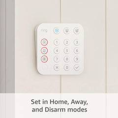 Ring keypad mounted by an entryway demonstrating convenient access