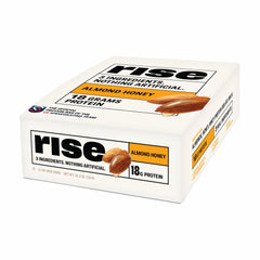 Rise pack frontal de barritas con diseño y cantidad visible, conveniencia inmediata