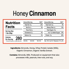 Rise barra Honey Cinnamon detalle interior textura y cremosidad visible