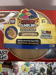 RMS Crazy Fun dumpling vista frontal dorado con glitter, atractivo visual para coleccionar