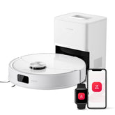 roborock Q10 S5+ frontal con estación mostrando autovaciado fácil