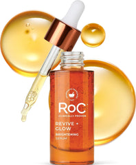 RoC frasco frontal del sérum iluminador mostrando diseño y volumen de 30 ml