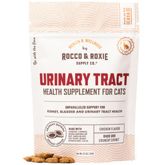 Rocco & Roxie paquete frontal mostrando golosinas y beneficios