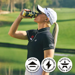 Rockstar original can top closeup highlighting easy-open lid and portability