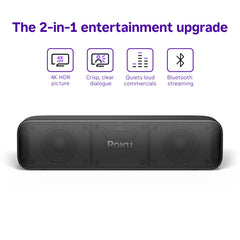 Roku Streambar SE instalada bajo TV en habitación ilustrando uso en espacios pequeños