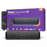 Roku Streambar SE vista frontal mostrando diseño compacto y audio mejorado