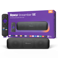 Roku Streambar SE vista frontal mostrando diseño compacto y audio mejorado