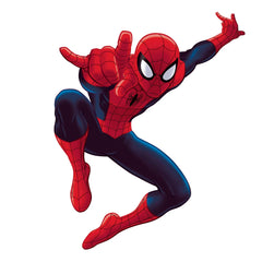 RoomMates vista frontal del vinilo Spider-Man, muestra colores vibrantes y figura completa