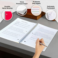 Rosmonde detalle de la espiral que facilita abrir 360 grados para escribir