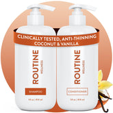 Routine Wellness presentación frontal del dúo con aroma vainilla y coco que atrae visualmente