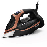 Rowenta DW9580 frontal mostrando diseño equilibrado y potencia para planchado eficiente