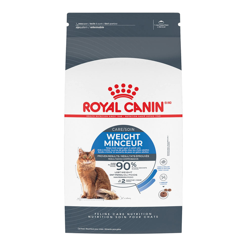 Royal Canin paquete frontal Weight Care 6 lb mostrando diseño y beneficio control de peso
